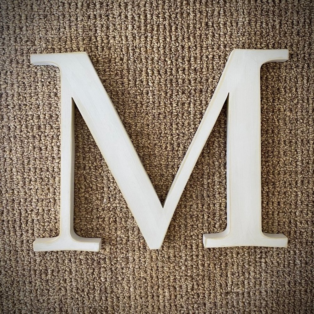 Pottery Barn Kids Resin Initial Letter "M"